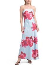 Placed Floral Satin Dress | TJ Maxx