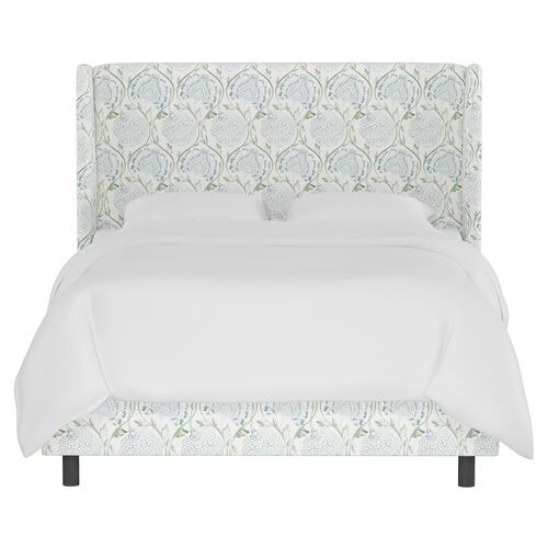 Kelly Wingback Bed, Ranjit Floral | One Kings Lane