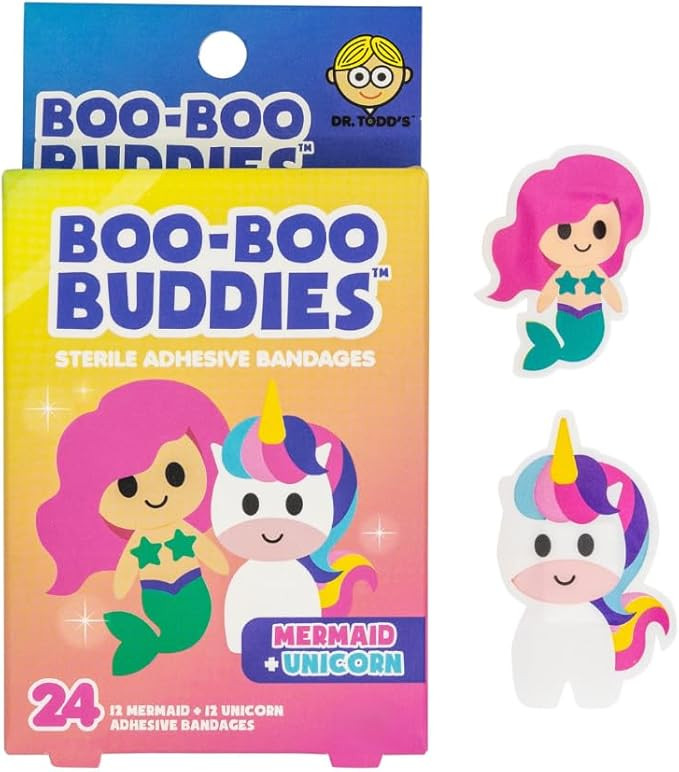Boo Boo Buddies Kids Adhesive Bandages, Kids Self-Adhesive Sterile Bandages Pack for Toddler Girl... | Amazon (US)