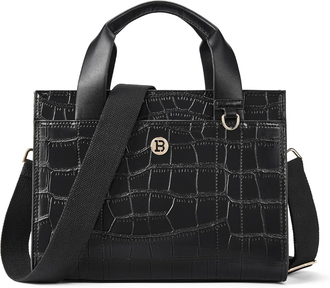 BOSTANTEN Small Tote Bag for Women Crossbody Trendy Purses Vegan Leather Satchel Handbags with Sh... | Amazon (US)