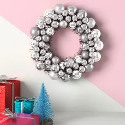 Shiny and Matte Ball Wreath | Wayfair North America