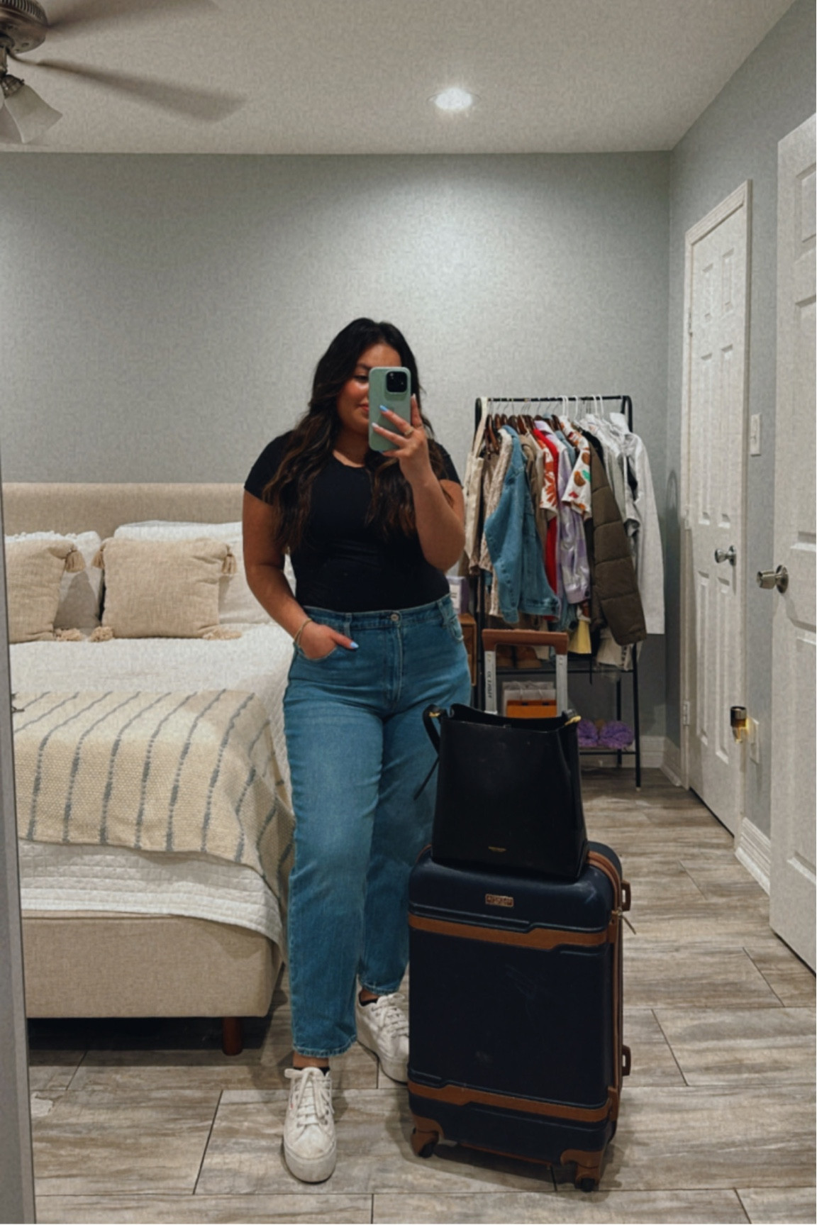 Casual outfit, classic denim + black shirt 

#LTKshoecrush #LTKmidsize #LTKSpringSale