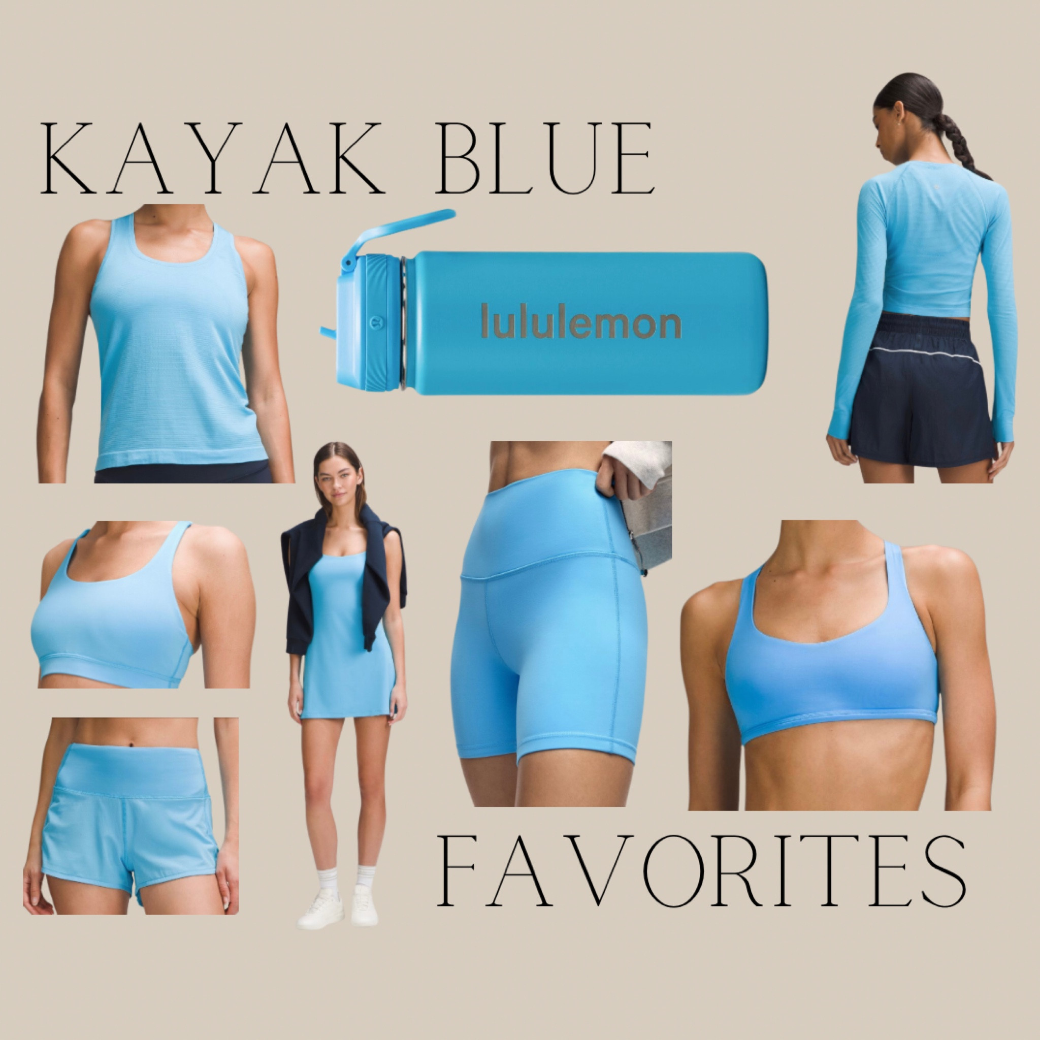 My personal favorites in the Kayak Light Blue color at Lululemon currently. This color is perfect for the summer, and these pieces look amazing with this shade!! 🩵🩵

#LTKFindsUnder100 #LTKStyleTip #LTKFitness