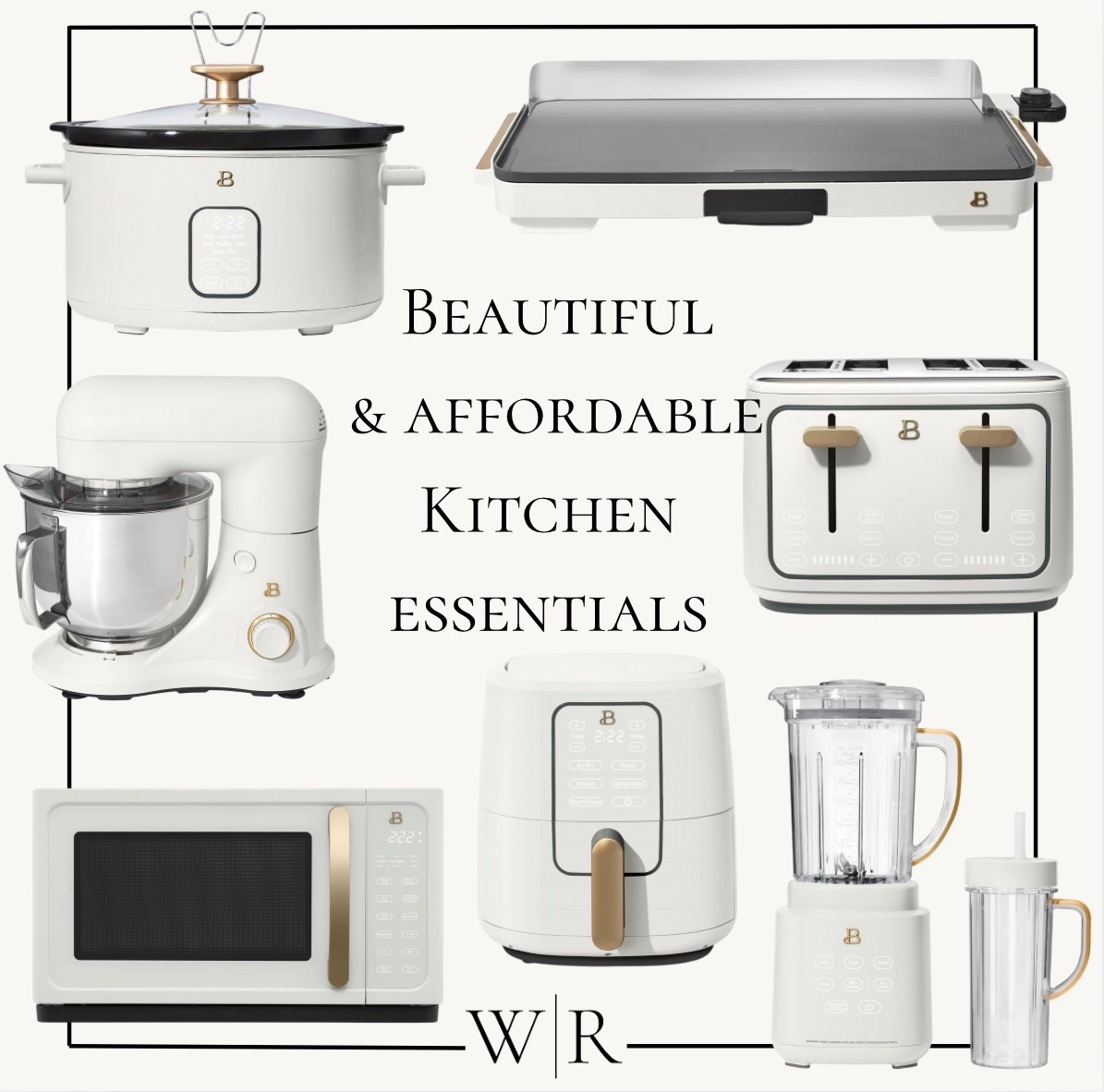 Affordable and Beautiful kitchen appliances. Crockpot. Mixer. Toaster. Blender. Microwave. Air fryer. Electric griddle. 

#LTKSaleAlert #LTKFamily #LTKHome