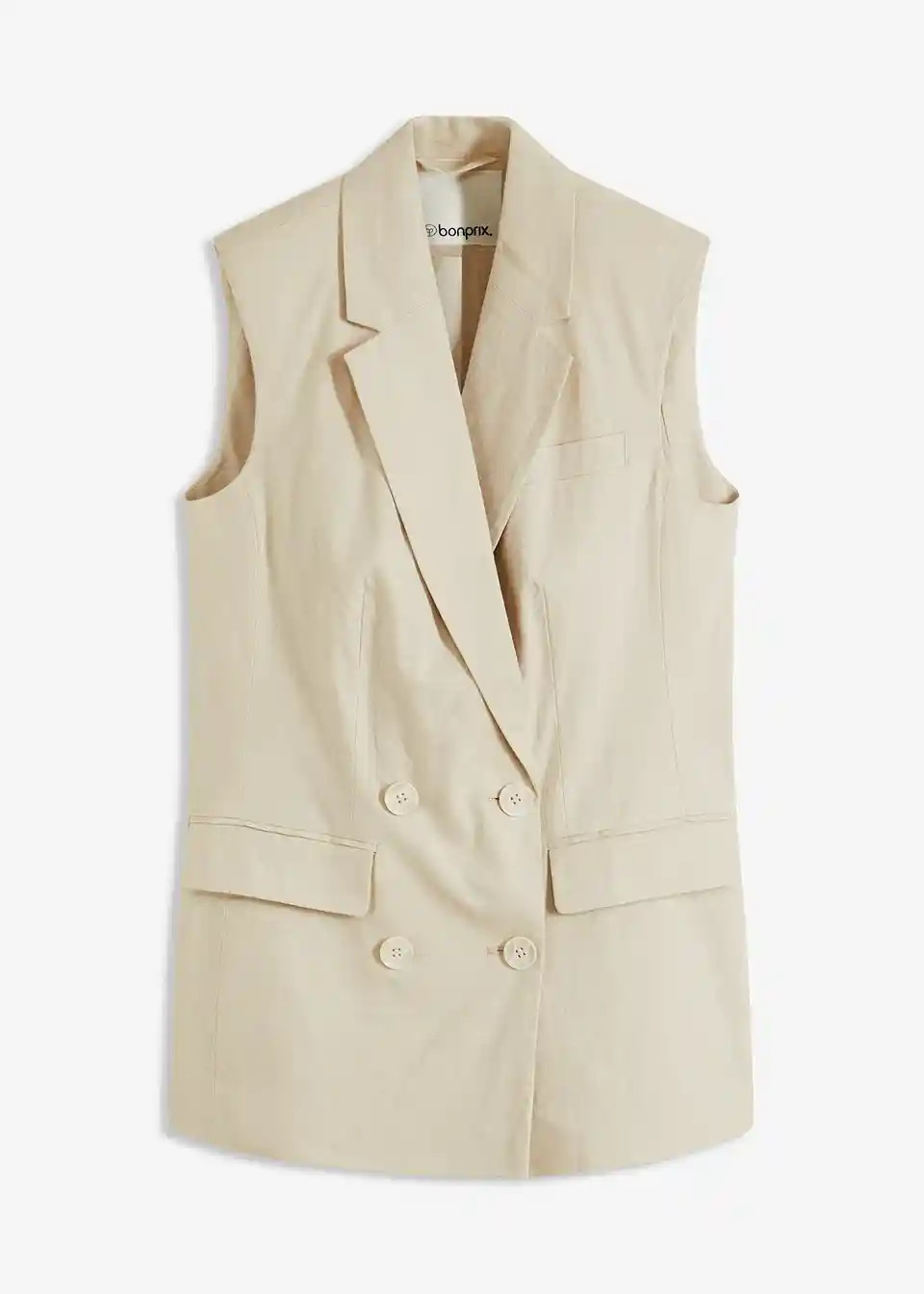 Leinen-Blazer ohne Arm | Bonprix DE