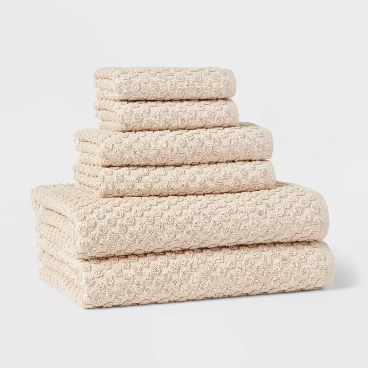 6pc Performance Plus Textured Dot Bath Towel Set - Threshold™ | Target