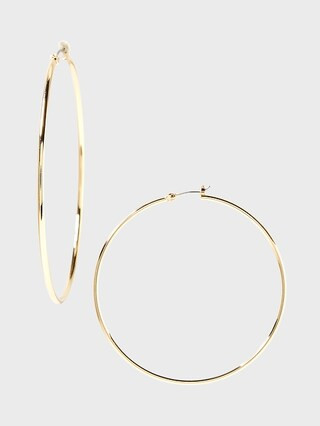 Large Hoop Earrings | Banana Republic Factory
