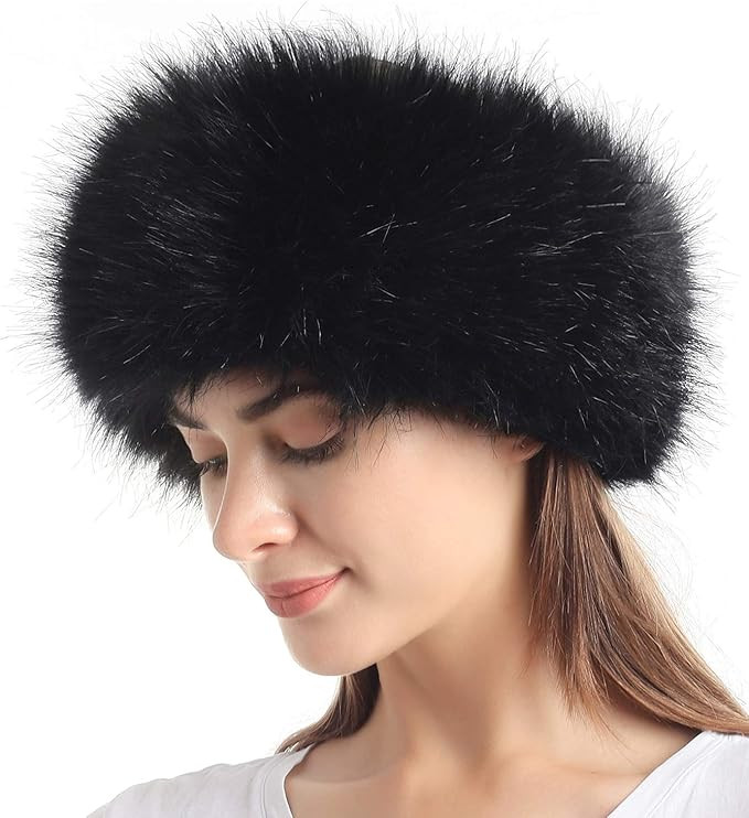 sy soul young Faux Fur Headband with Elastic for Women's Winter Earwarmer Earmuff | Amazon (US)