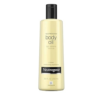 Neutrogena Body Oil Light Sesame Formula, 8.5 fl oz, Radiant Glow Moisturizer for Dry Skin, Bath ... | Amazon (US)