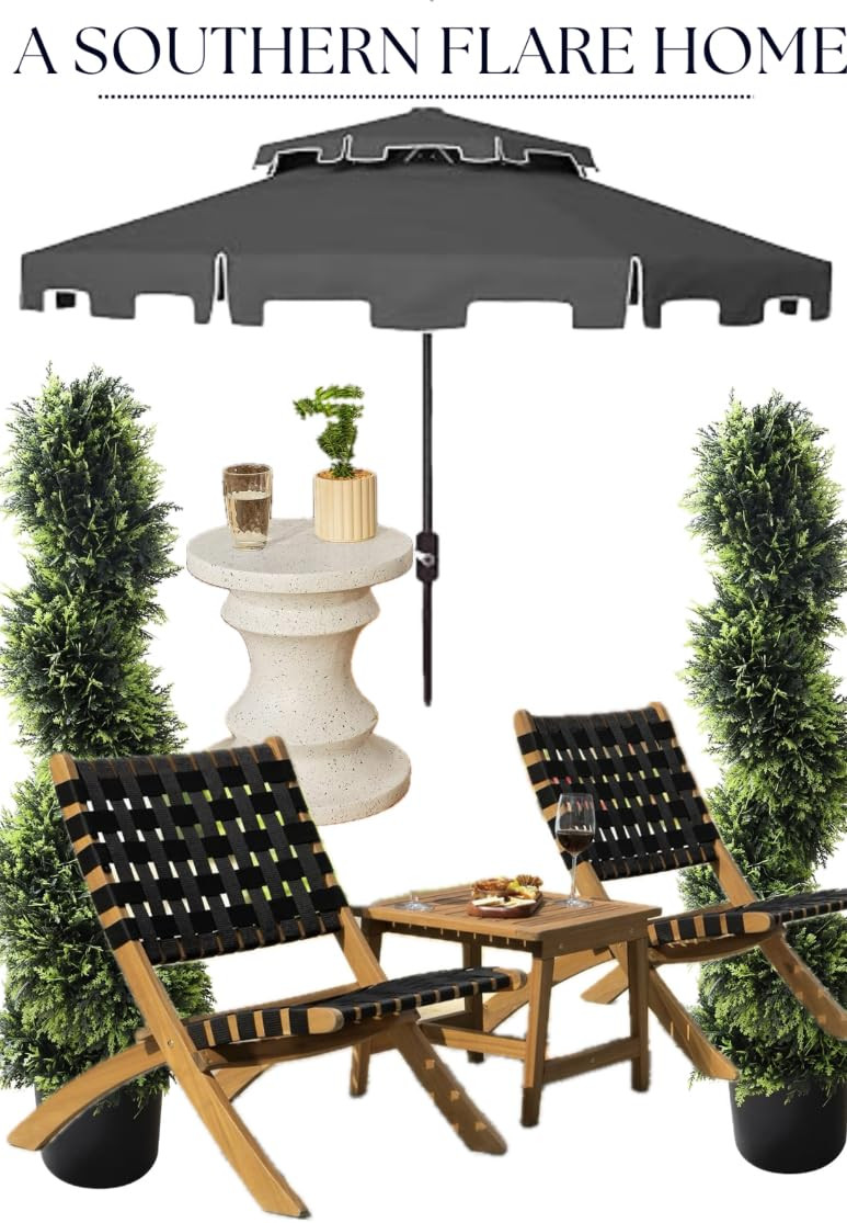 Safavieh Outdoor Collection Rita Wicker Flower Rack | Amazon (US)