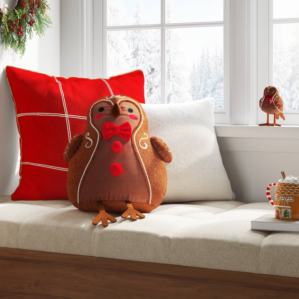 Christmas Featherly Friends Pillow Gingerbread - Wondershop™ | Target