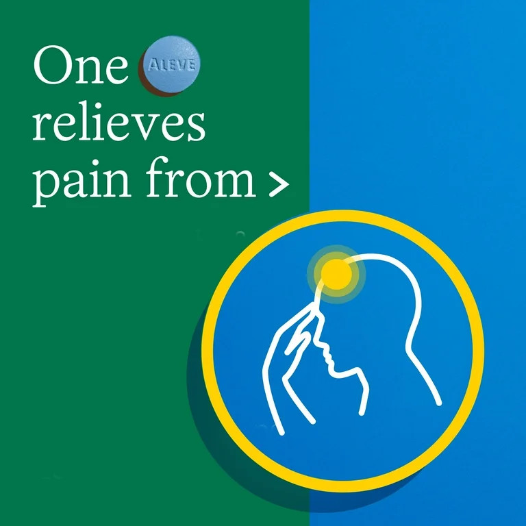 Aleve Headache Pain Reliever Naproxen Sodium Tablets, 50 Count - Walmart.com | Walmart (US)