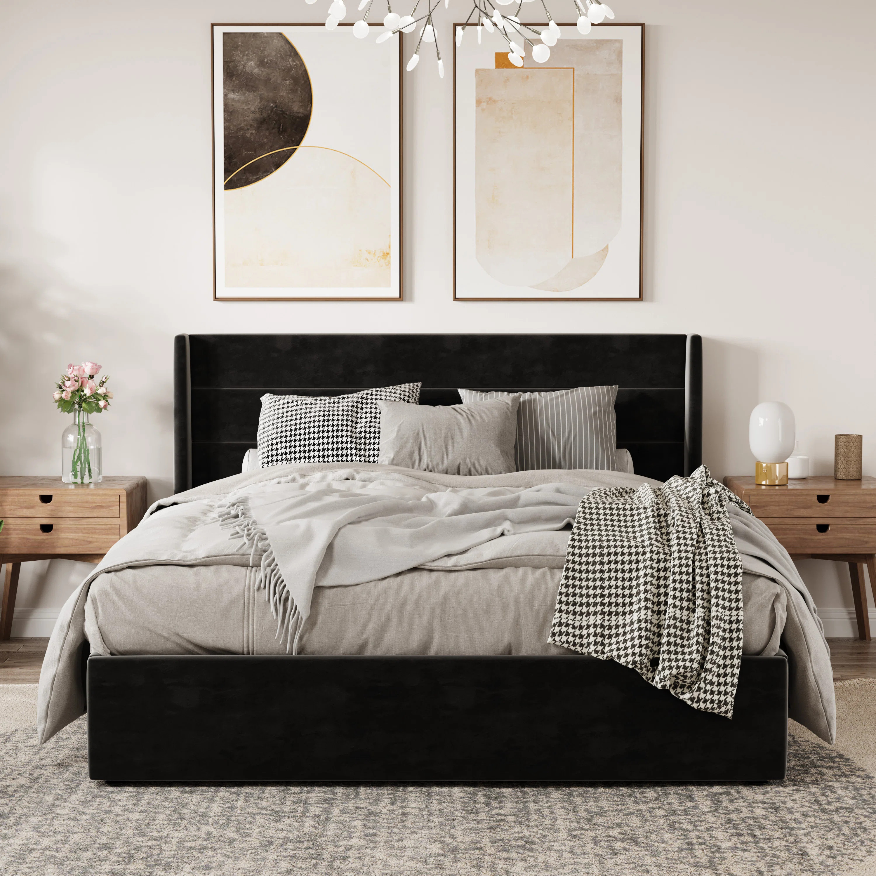 Braya Hydraulic Lift Up Storage Upholstered Platform Bed | Wayfair North America