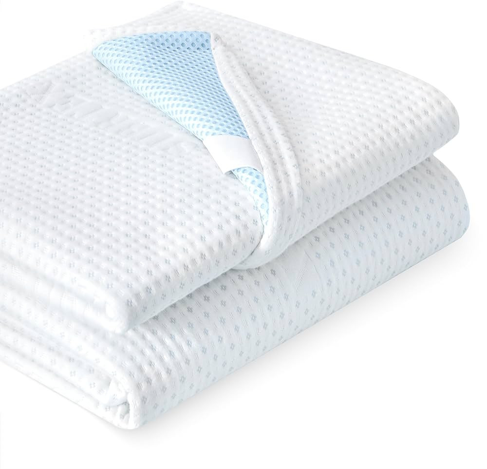 subrtex 2 Inch Mattress Topper Cover (Only Cover) Mattress Protector Bedding Bamboo Rayon Removab... | Amazon (US)