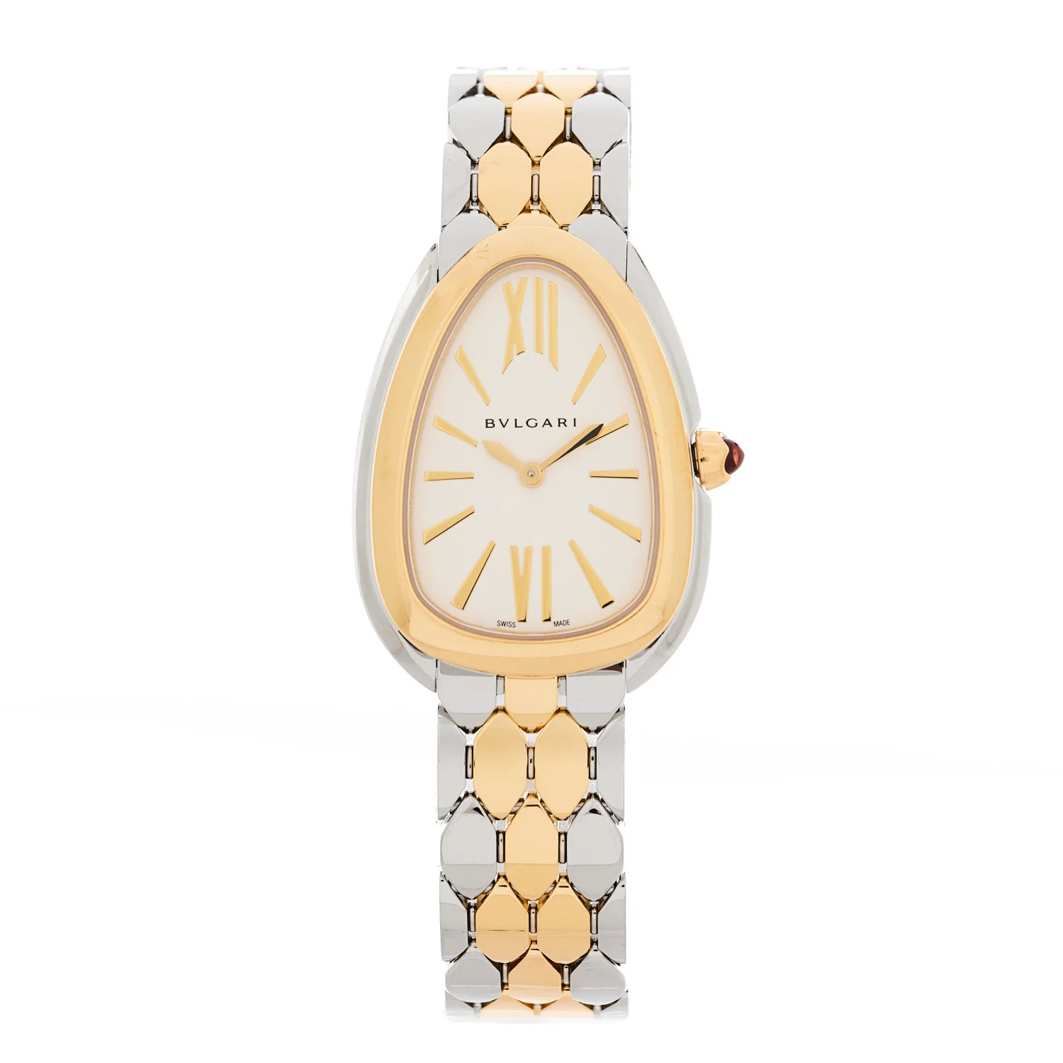 Stainless Steel 18K Yellow Gold 33mm Serpenti Seduttori Quartz Watch | FASHIONPHILE (US)