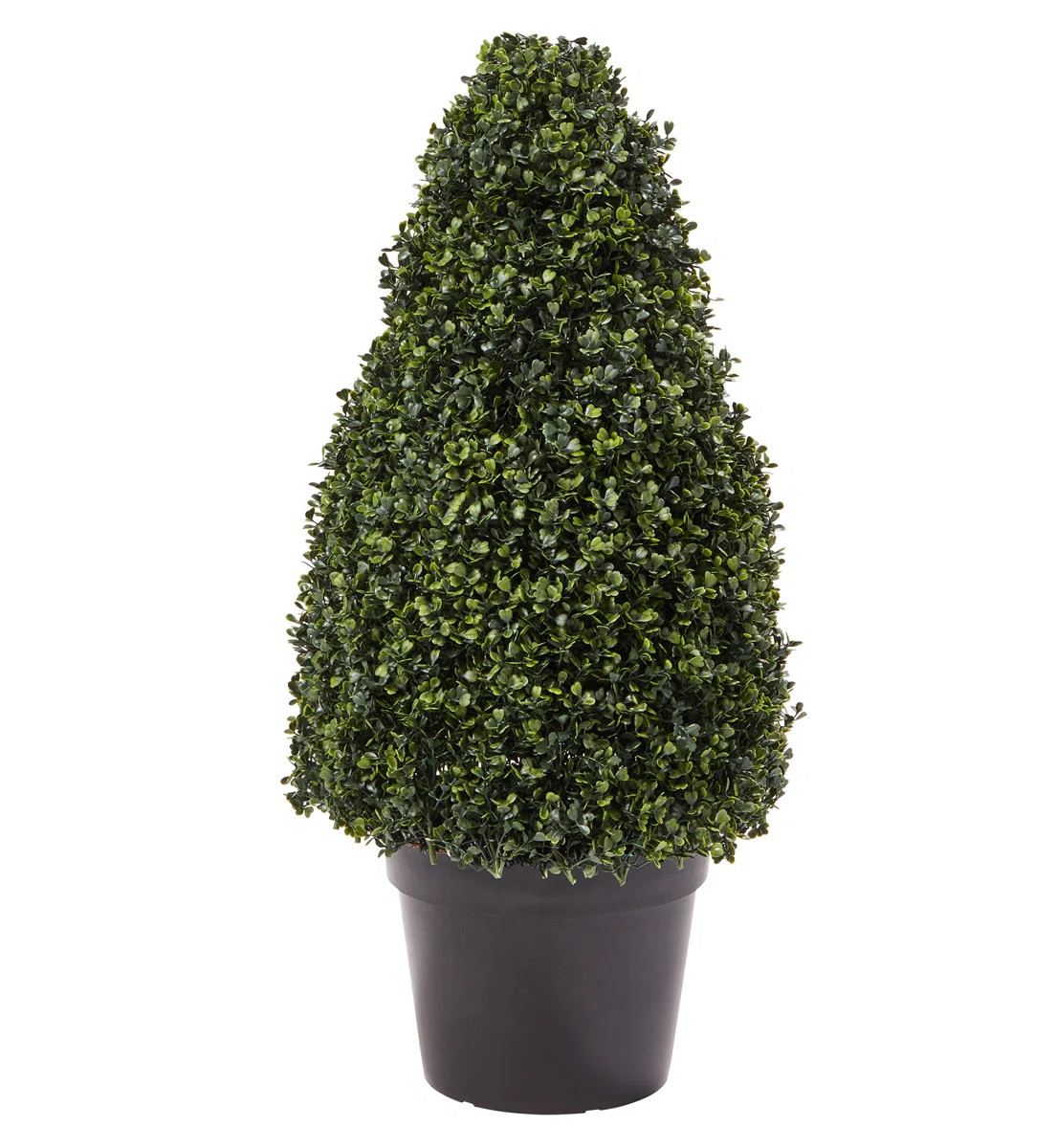 Artificial Boxwood Topiary – 36-Inch Tower-Style Faux Plant in Sturdy Pot – Realistic Indoor ... | Wayfair North America