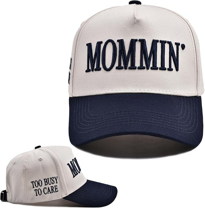 Mommin Trucker Hat for Women Embroidered Mom Baseball Cap Adjustable Canvas Vintage Hat for Casua... | Amazon (US)