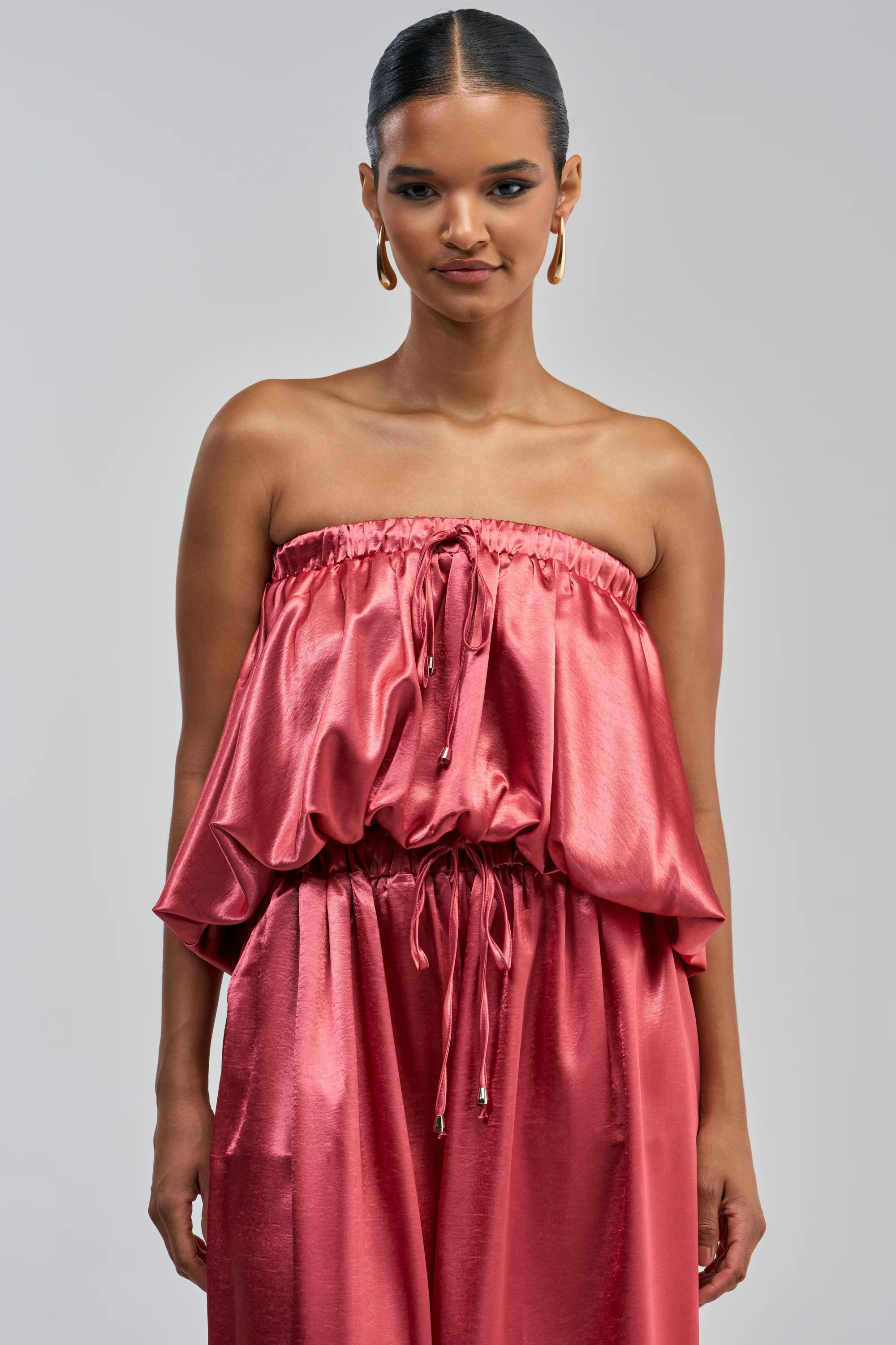 Satin Strapless Bubble Top for Women | AKIRA | AKIRA