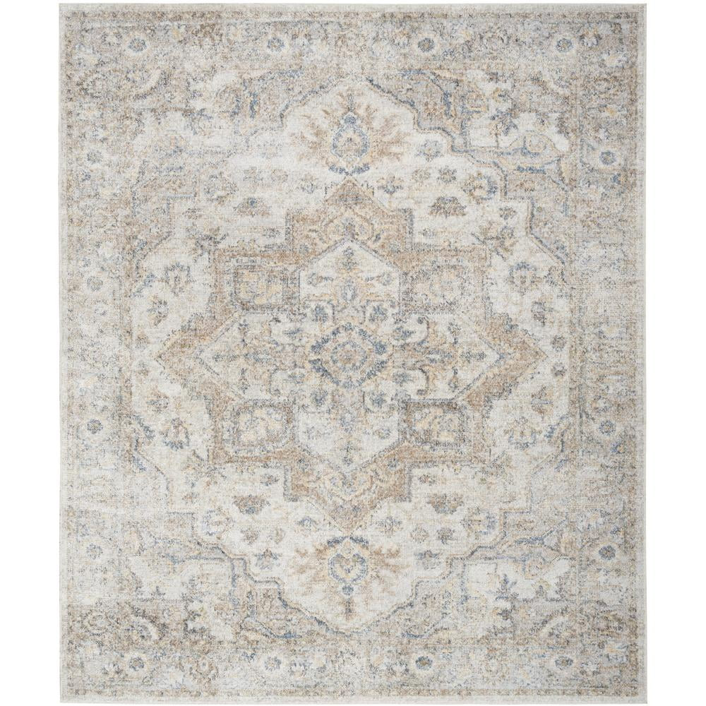 Nourison Astra Machine Washable Persian Silver Grey 9' x 12' Area Rug (9x12) | Walmart (US)