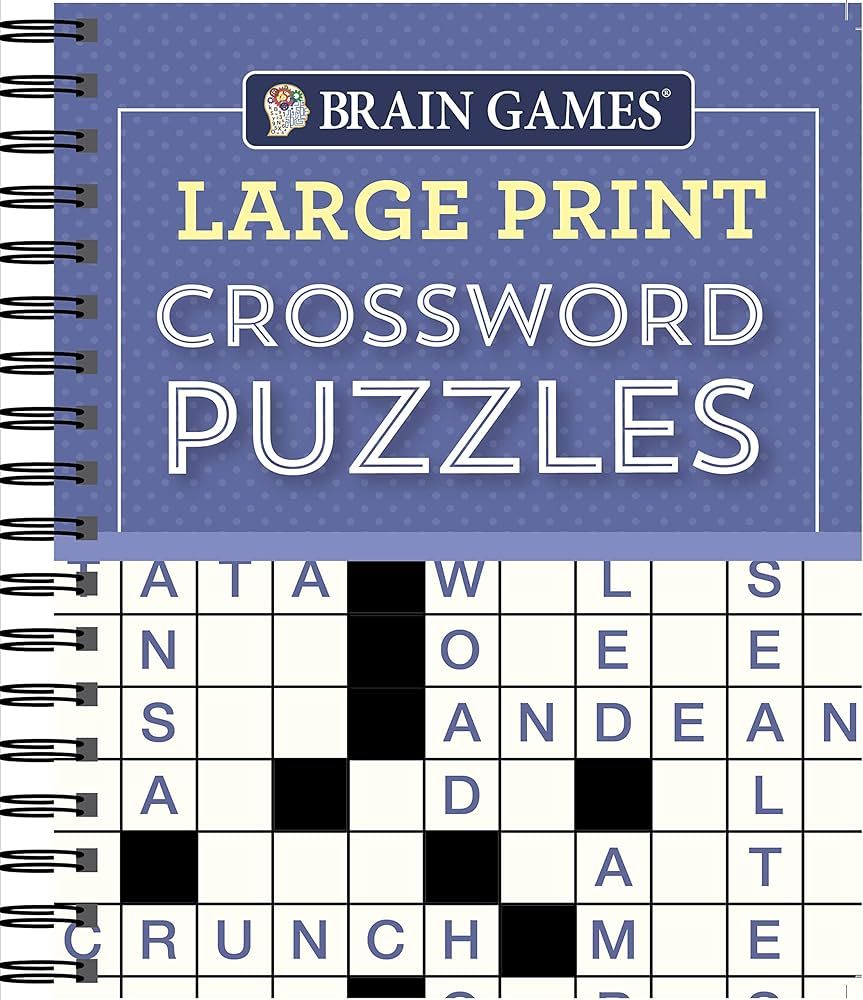 Brain Games - Large Print Crossword Puzzles (Purple) | Amazon (US)