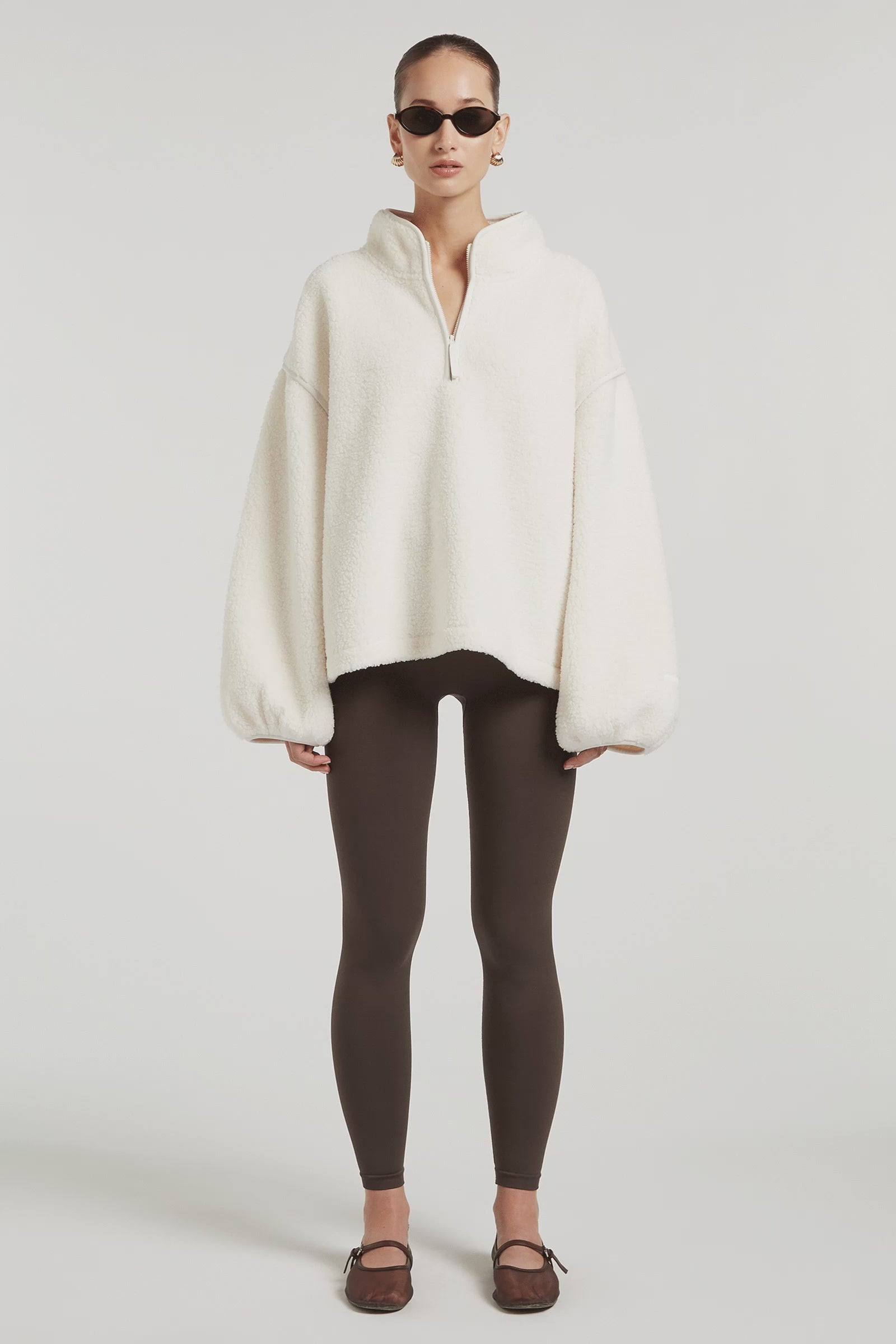 SLOANE Borg Half-Zip Cream | 4TH ARQ | 4tharq 