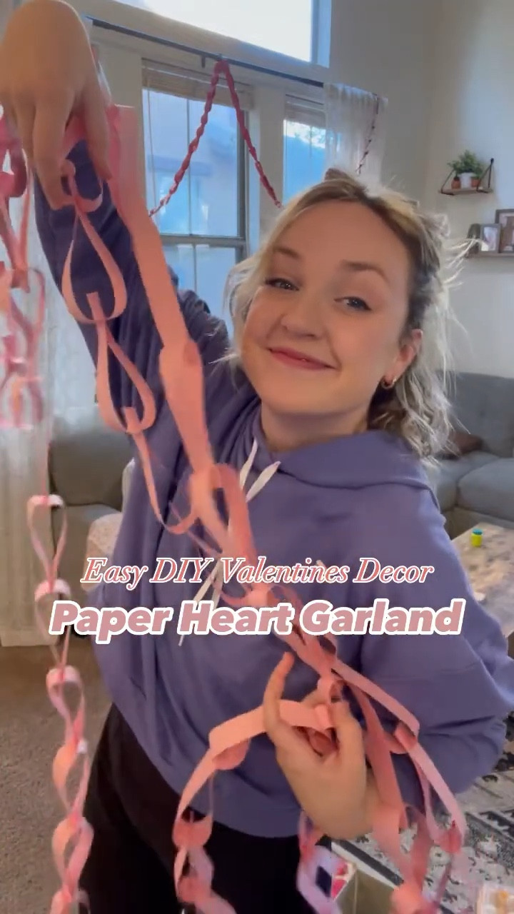 A simple and quick Valentines Day Craft, the paper heart garland! This garland makes for such a cute valentines decoration and fills the space with festive fun. 

#LTKkids #LTKSeasonal #LTKfindsunder50