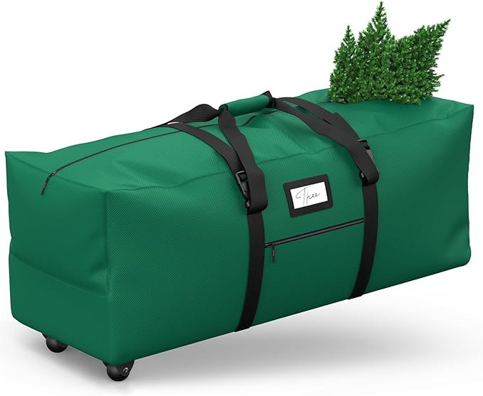 Rolling Christmas Tree Storage Bag, Fits Up to 9 ft Artificial Xmas Disassembled Trees. Extra Lar... | Amazon (US)