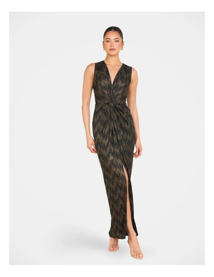 Laurentian  V-neck Gown in Black | Myer