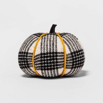 5.5" Harvest Tweed/Plaid Speckle Fabric Wrapped Pumpkin - Hyde & EEK! Boutique™ | Target