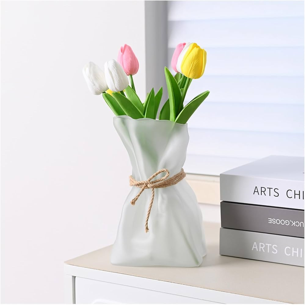 Kaitnax Glass Vase Irregular Shaped Flower Vase Art Decorative Flower Vase for Wedding, Dinning, ... | Amazon (US)
