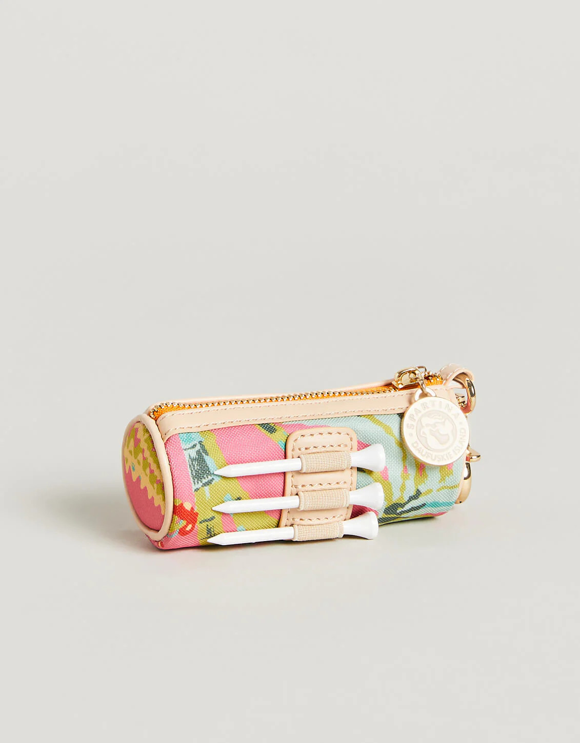Ball and Tee Pouch LW Queenie Tropical Floral Pink | Spartina 449