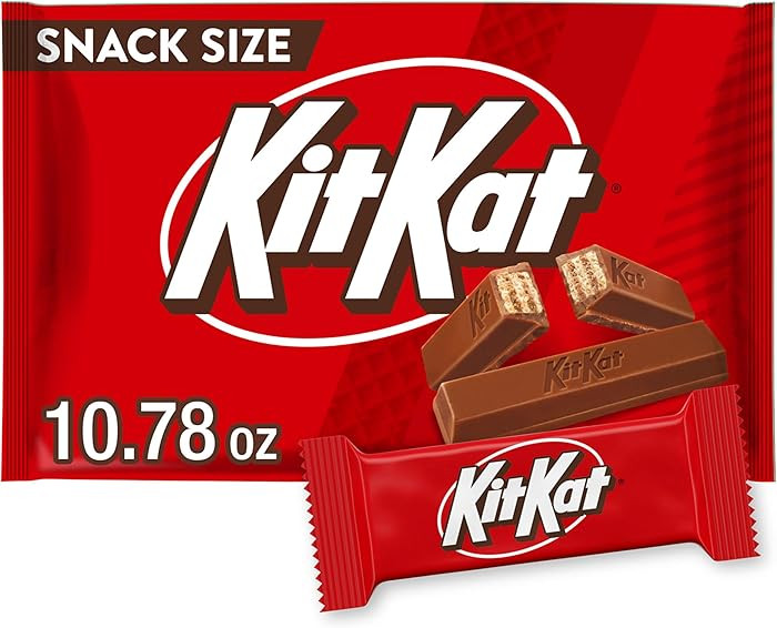 KIT KAT Milk Chocolate Wafer Snack Size, Candy Bag, 10.78 oz | Amazon (US)