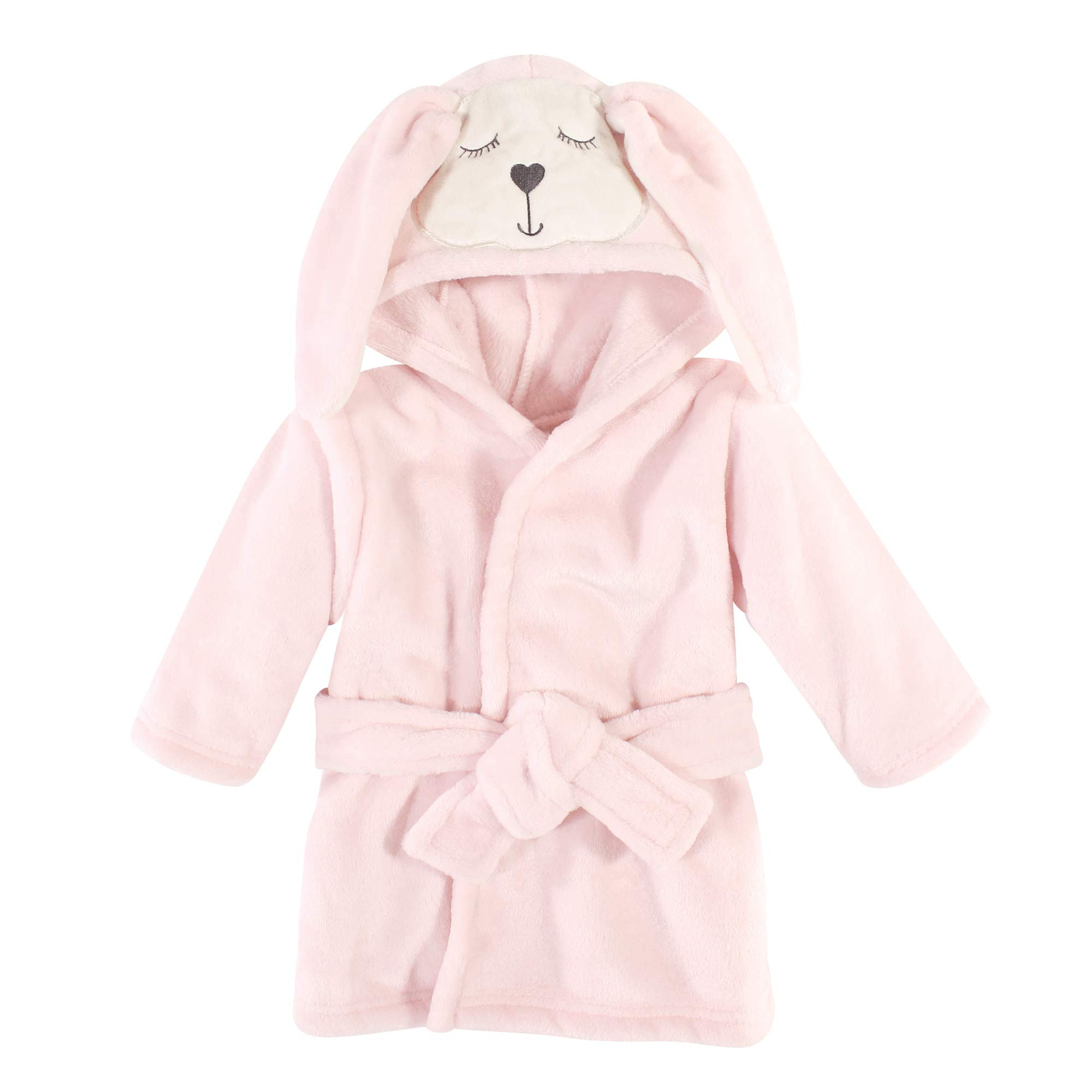 Hudson Baby Unisex Baby Plush Animal Face Bathrobe, Modern Bunny, 0-9 Months | Amazon (US)