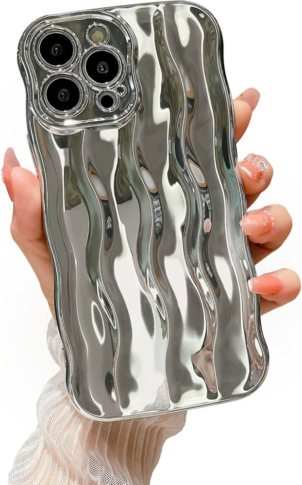 HYUEKOKO Water Ripple Pattern Case for iPhone 14 Pro Max Soft TPU Shockproof Camera Protective Ba... | Amazon (US)