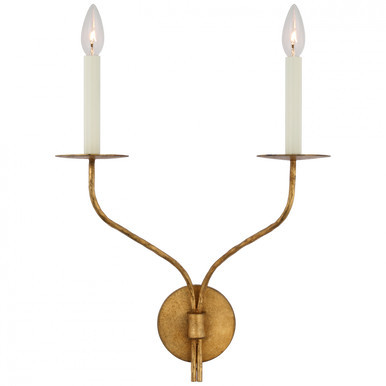 Belfair Large Double Sconce - Gilded Iron | Lighting Reimagined