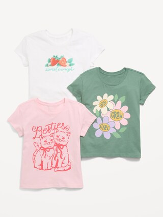 Short-Sleeve Graphic T-Shirt 3-Pack for Girls | Old Navy (US)