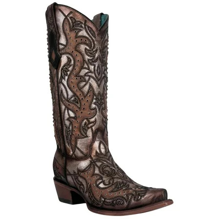 Corral Women s Embroidered Western Boot Snip Toe - C4041 7 1/2 M US | Walmart (US)