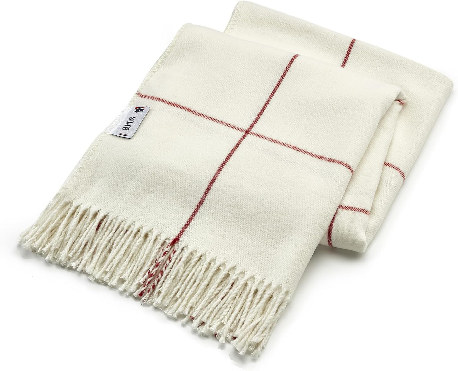 Arus Acrylic Highlands Collection Queen Size Tartan Plaid Design Throw Blanket Red Stripes, 60x80... | Amazon (US)