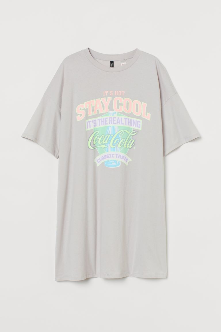 T-Shirt-Kleid mit Druck | H&M (DE, AT, CH, NL, FI)