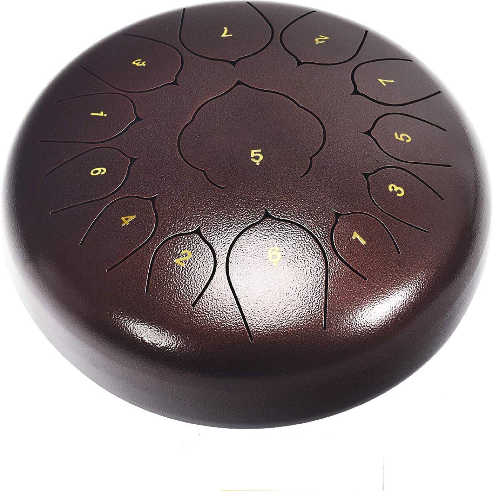 Sonart 12 Inch High Carbon Steel Tongue Drum, 13 Notes Lotus Hand Steel Pan Drum w/Drum Hammer, Drum | Amazon (US)