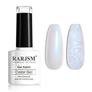 RARJSM Pearl Gel Nail Polish, Glitter Drawing Gel Polish Shimmer Mermaid Nail Gel Soak Off UV Gel... | Amazon (US)
