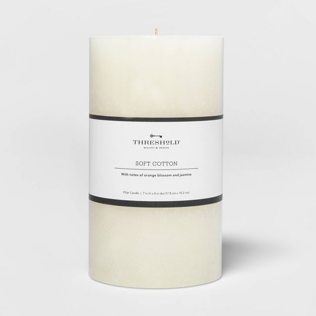 Pillar Candle Soft Cotton White - Threshold™ | Target