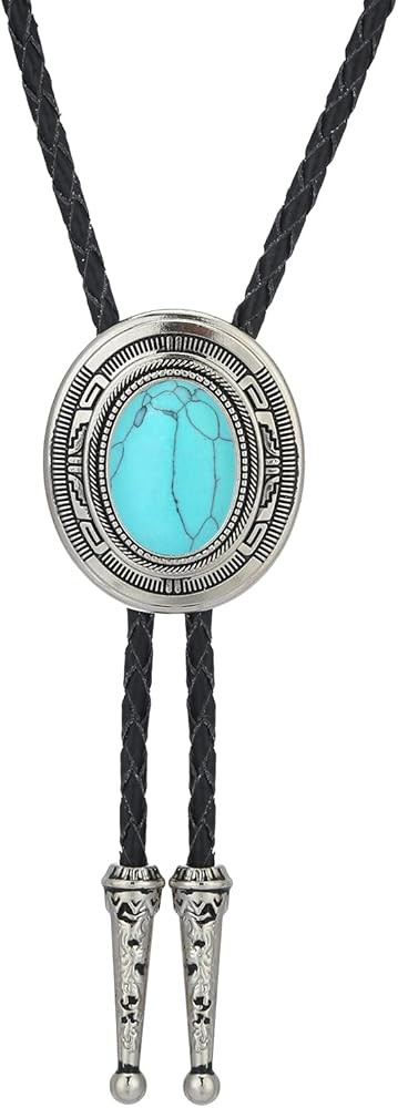 Jeilwiy Bolo Tie for Men Natural Turquoise Bolo Tie for Women Western Ties Cowboy Necktie Native ... | Amazon (US)