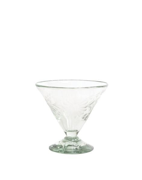 Etched Stemless Martini Glass - Clear | The Little Market