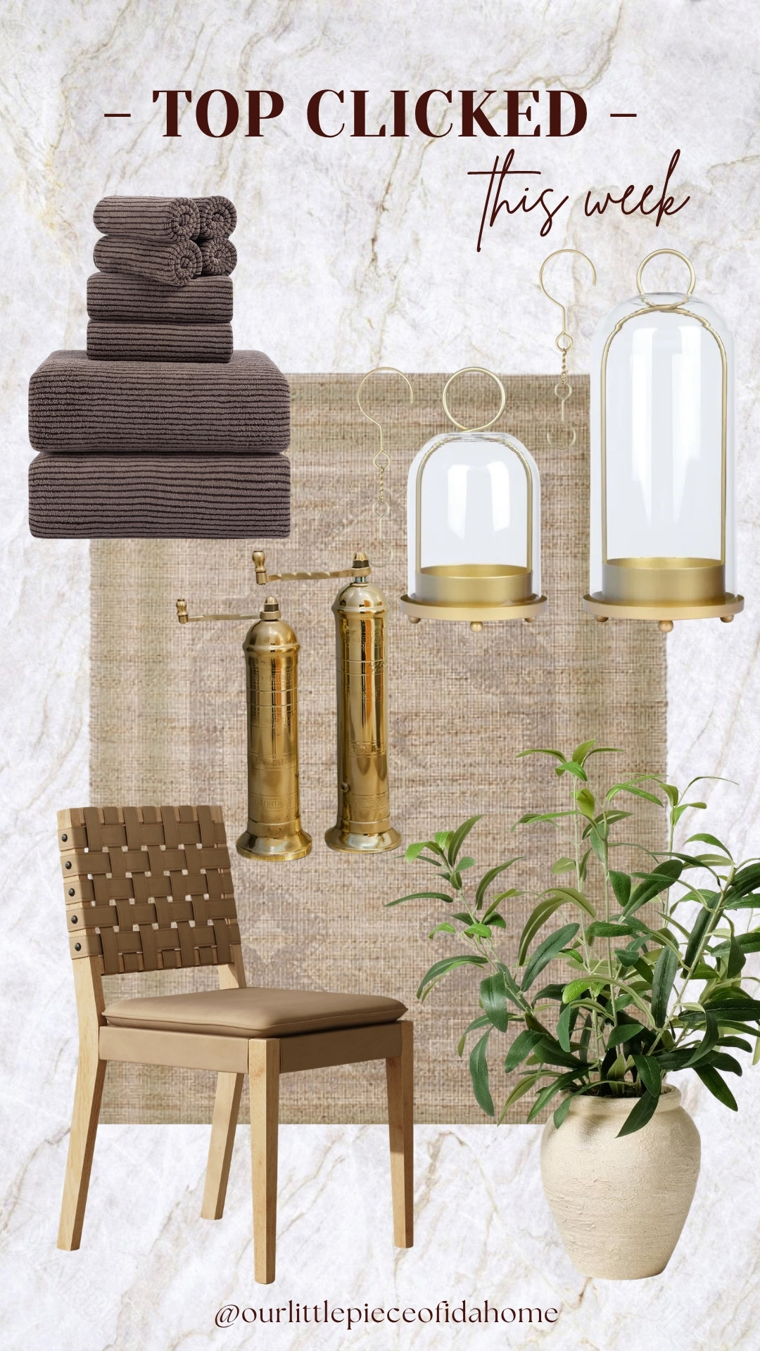 These were some of your most-clicked finds this week, and each one brings that balance of beauty and function I’m always looking for. From the spa-worthy towels and woven dining chair to the warm brass accents and faux greenery, these are the pieces you’ve been loving most.

I’ve linked everything here so you can easily shop the favorites that are helping create a warm, collected, and timeless home.
@Walmart
@Target
@Cottage and Key
 

 #LTKU #LTKHome #LTKSaleAlert