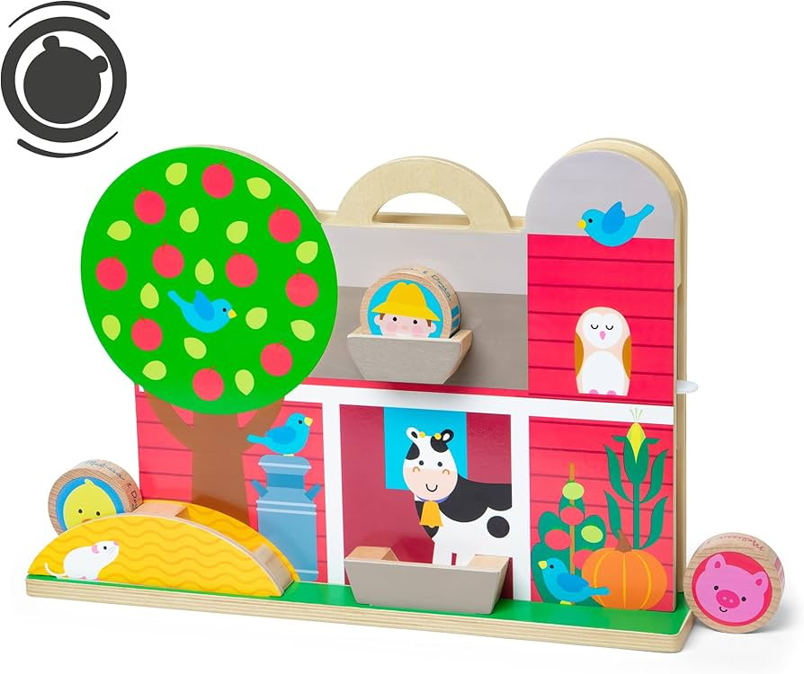 Melissa & Doug GO Tots Wooden Barnyard Tumble with 4 Disks - FSC Certified | Amazon (US)