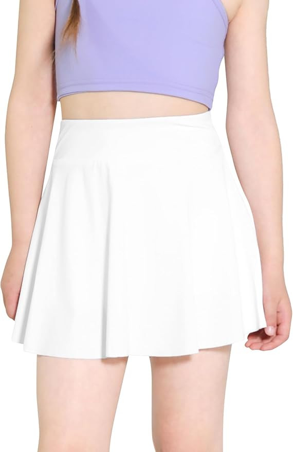 Girls Tennis Skirts, Casual Cute Kids Girls Athletic Skorts with Pocket Liner, Workout Sports Run... | Amazon (US)
