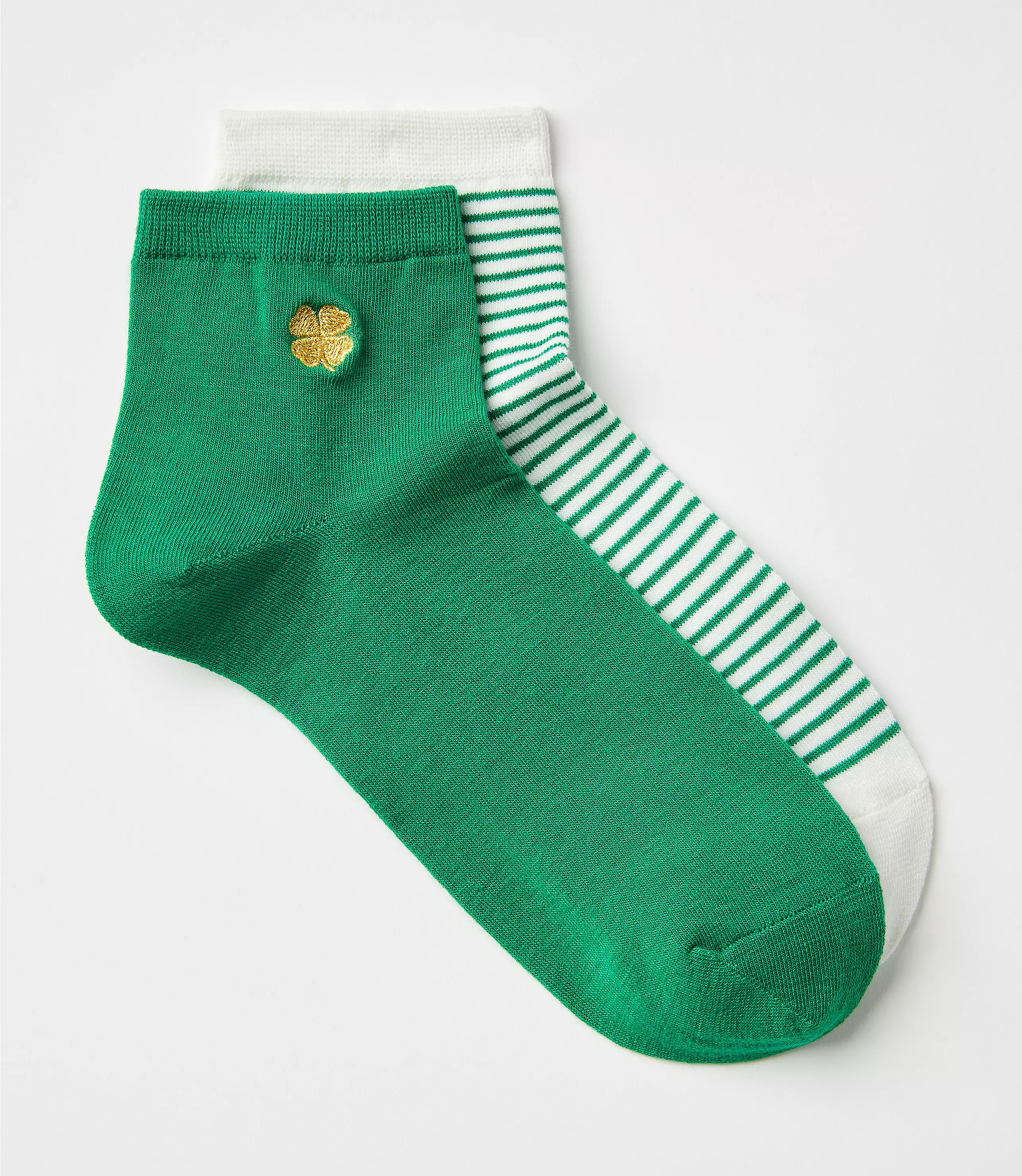 Clover & Stripe Ankle Sock Set | LOFT