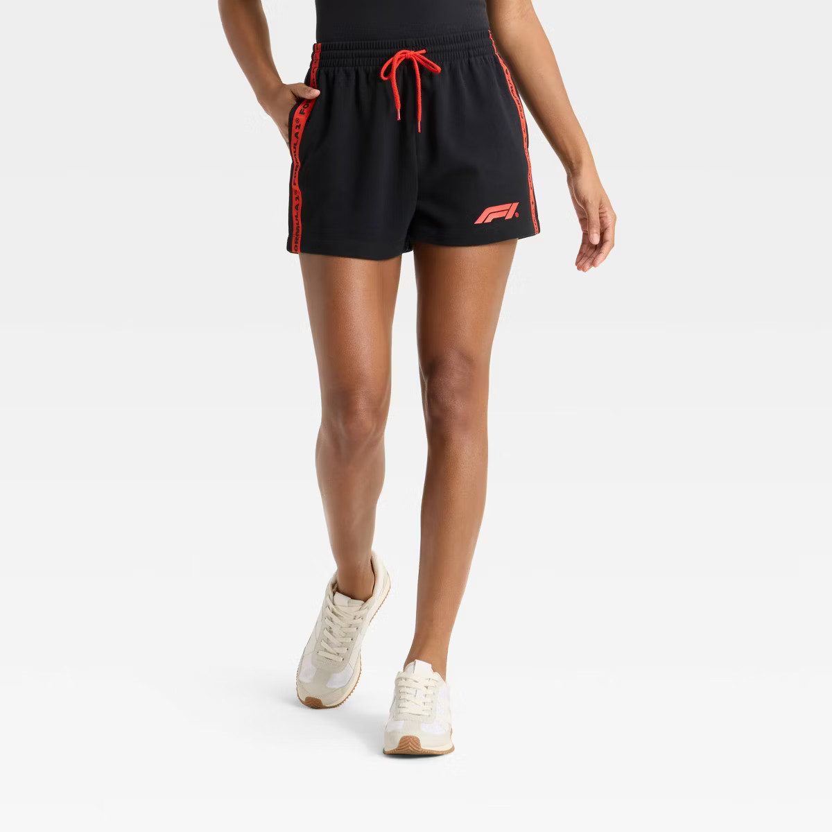 Women's Formula 1 Graphic Shorts - Black/Red | Target