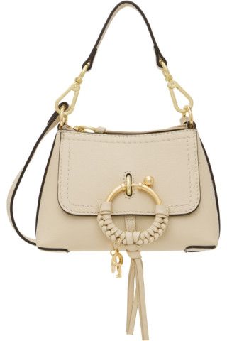 Beige Mini Joan Shoulder Bag | SSENSE